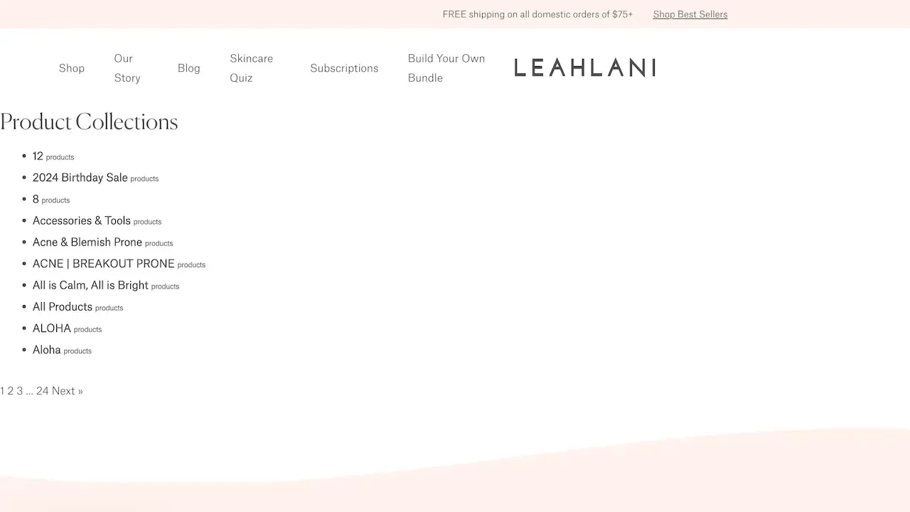 Shopify auto generated collection page
