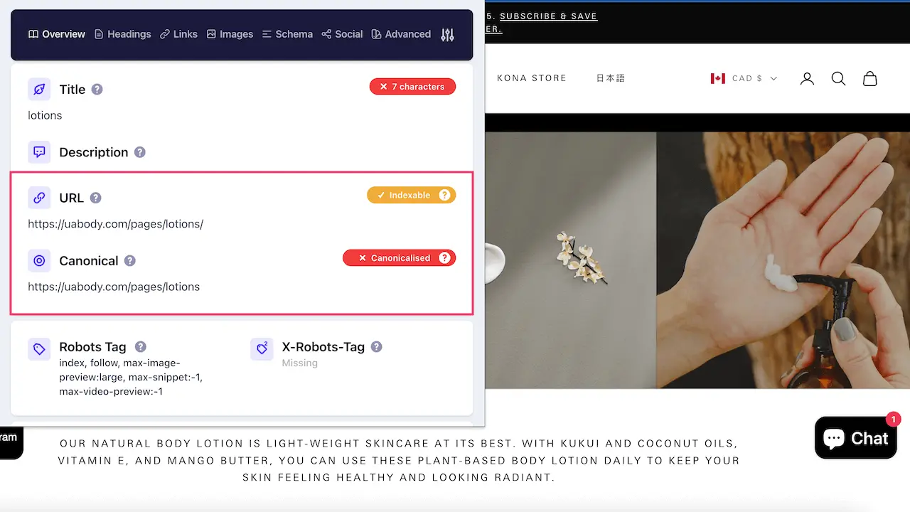 shopify-canonisation-urls-barre-oblique